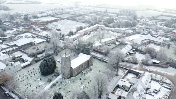 St Nicolas Church in Dunlavin, Co Wicklow during a previous cold snap. Photo: PA
