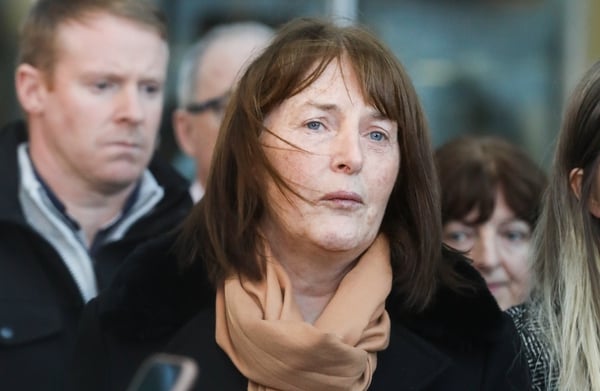 Ashling Murphy's mother Kathleen Murphy outside the Central Criminal Court after Puska was found guilty of murder (Pic: RollingNews.ie)