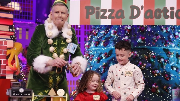 Patrick gets a pizza action with brother and sister Naoise and Oisín from Drogheda