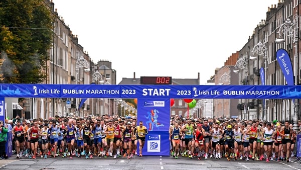 The start of the 2023 Dublin Marathon