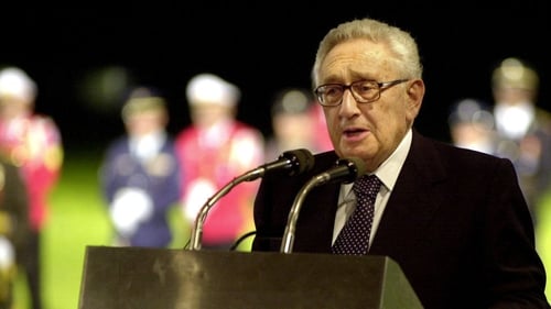 Henry Kissinger delivers a speech in 2003 to mark the 50th anniversary of the end of the Korean War
