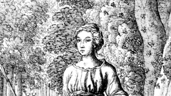 Hibernia, as depicted in the 17th century.